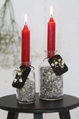 Dinner Candles Red 110 mm - 7 pcs