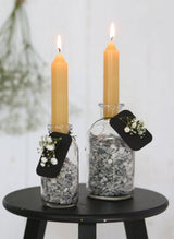 Dinner Candles Anthracite 110 mm - 7 pcs