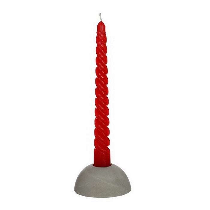 Candles twisted red 19cm high - 4 pcs
