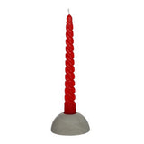 Candles twisted red 19cm high - 4 pcs