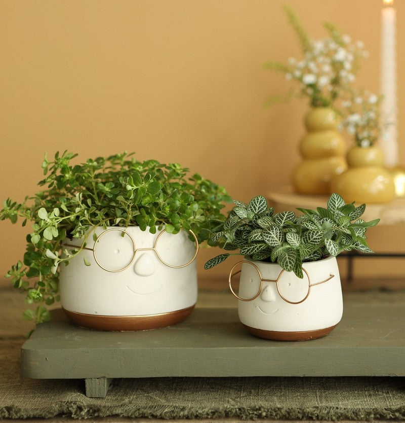 Pot with glasses Gold Ø85 h: 65 mm - 6 Pcs