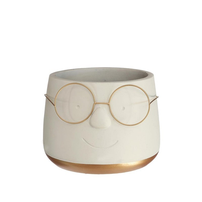 Pot with glasses Gold Ø135 h: 105 mm 