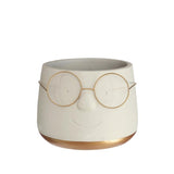 Pot with glasses Gold Ø135 h: 105 mm 