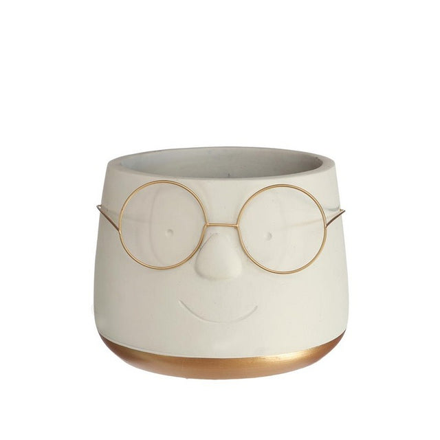 Pot with glasses Gold Ø135 h: 105 mm 