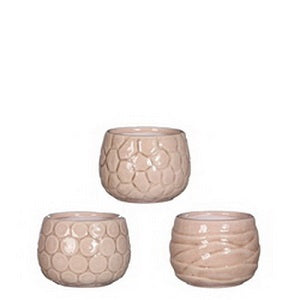 Plant pot Mila craquele glaze Pink ø7cm high 