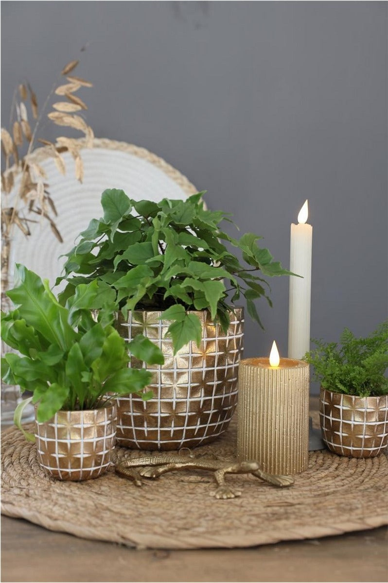 Hanoi pot Ø75 x h:64 mm Gold - 6 Pcs