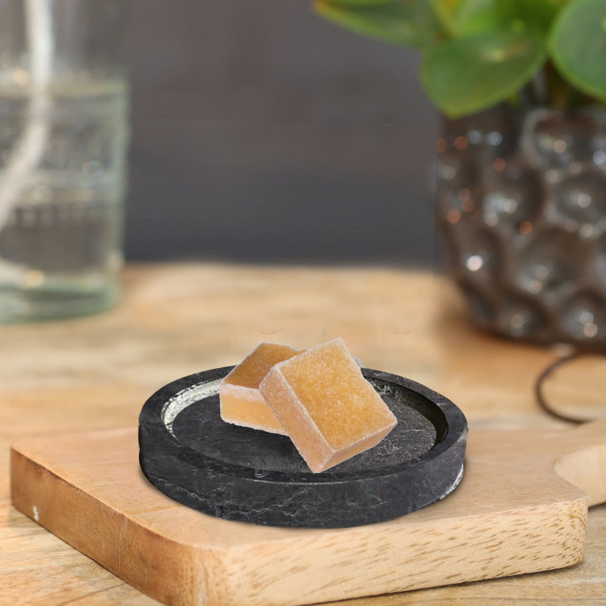 cement wax dish dark grey Ø80 x H20 mm - 12 pcs