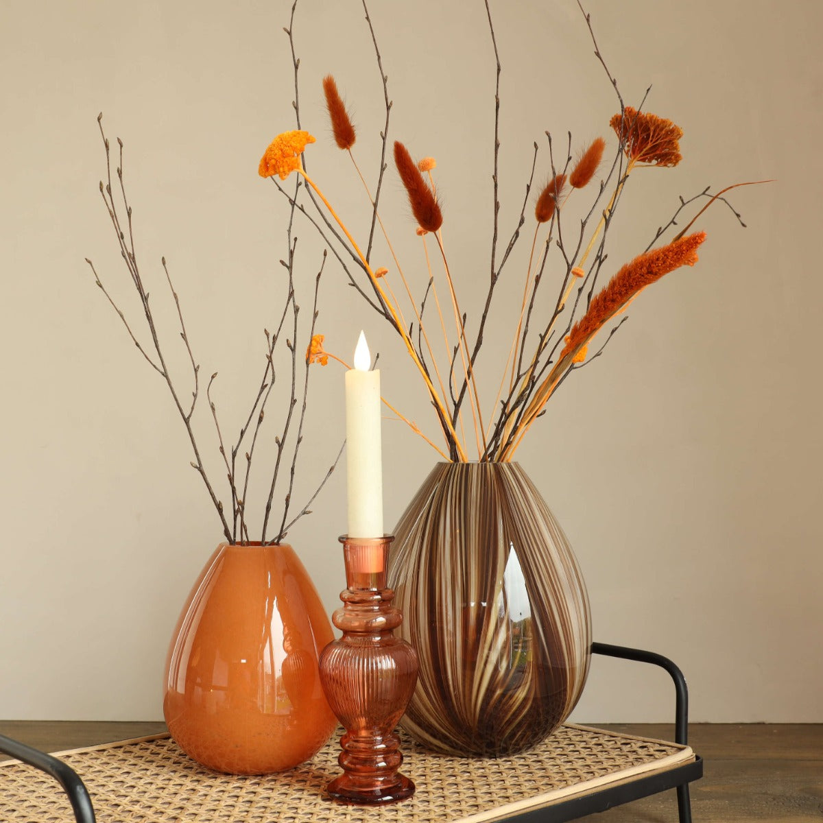 Vase Venice Amber H: 113 x Ø50 mm - 12 Pcs