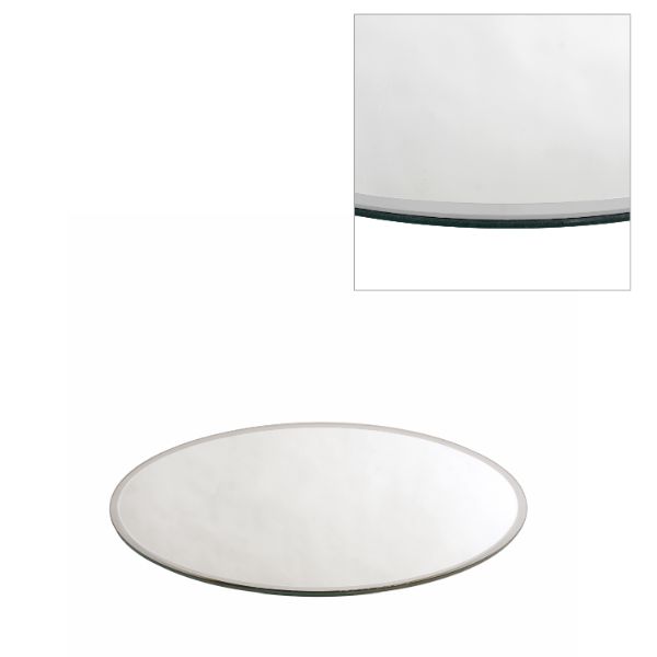 Mirror Plate Round Ø12cm bevelled Edge 