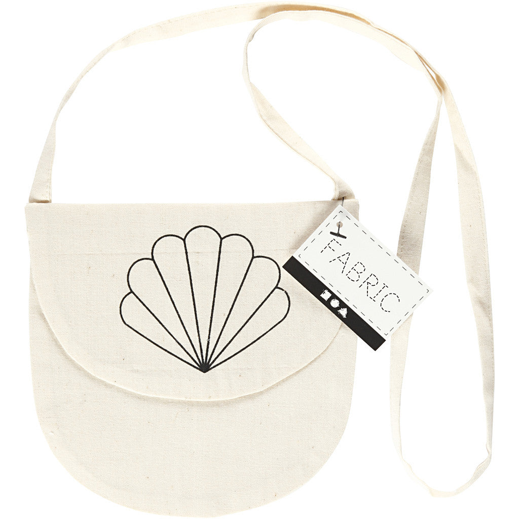 Shoulder Bags, size 15x14 cm, 110 g/m2, Light natural, seashell - 1 pc