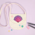 Shoulder Bags, size 15x14 cm, 110 g/m2, Light natural, seashell 