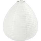 Rice paper lamp, white, Raindrop, H: 27 cm, D: 25 cm - 1 pc
