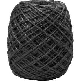 Natural Hemp, thickness 1 -2 mm, black  - 150 mtr