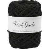 Natural Hemp, thickness 1 -2 mm, black  - 30 mtr