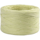 Paper raffia yarn, Light green, W: 7-8 mm, 100 mtr - 1 Roll