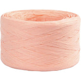 Paper raffia yarn, Light rose, W: 7-8 mm, 100 mtr - 1 Roll