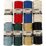 Bamboo Cord, assorted colours, thickness 1 mm, 65 mtr - 1 set