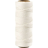 Bamboo Cord, white, thickness 1 mm, 65 mtr - 1 Roll