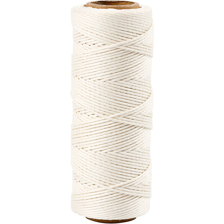 Bamboo Cord, white, thickness 1 mm, 65 mtr 