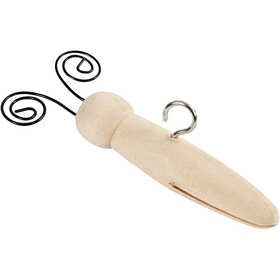 Butterfly Body, L: 5.5 cm, D: 15 mm, pine - 5 sheets