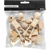 Flexi Figures, H: 12 cm, mixed wood - 4 sets