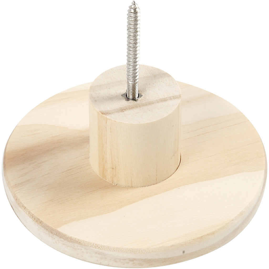 Coat Hook, round, D: 11 cm, depth 4.5 cm, pine - 1 pc