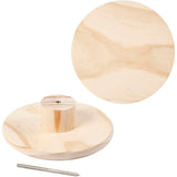 Coat Hook, round, D: 15 cm, depth 4.5 cm, pine 