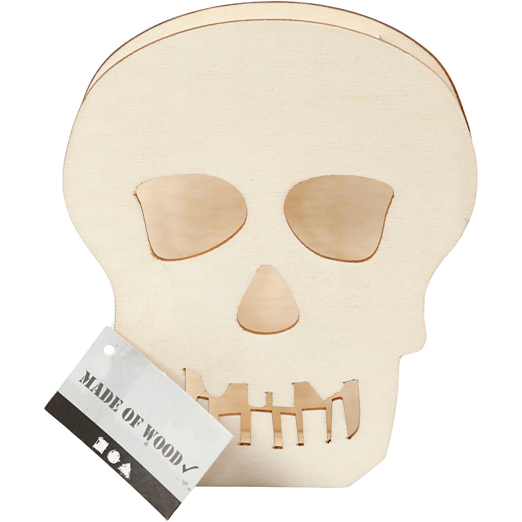 Skull, H: 13,5 cm, depth 3 cm, W: 11,5 cm - 1 pc
