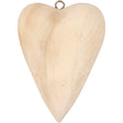 Heart, size 115x85x30mm, paulownia 