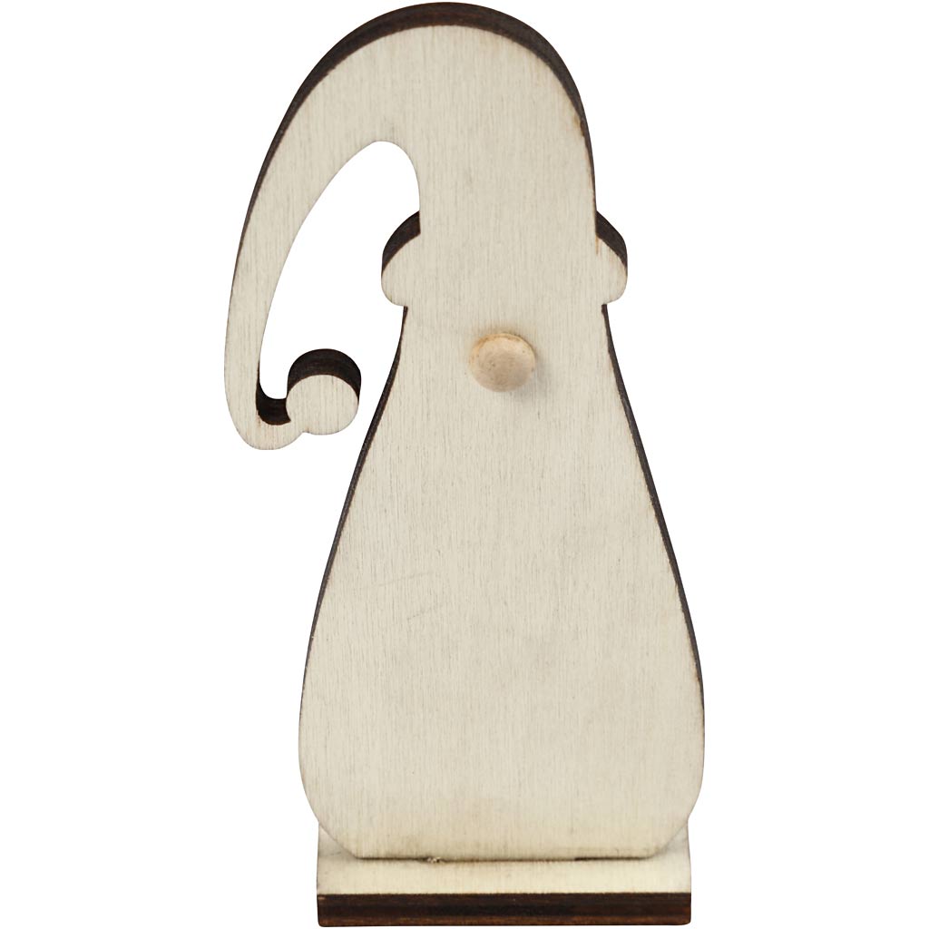 Christmas gnome, H: 10 cm, depth 1,5 cm, W: 4,5 cm, thickness 3 mm - 3 pcs