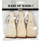 Christmas gnome, H: 10 cm, depth 1,5 cm, W: 4,5 cm, thickness 3 mm - 3 pcs