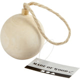 Christmas Ornament, D: 4.8 cm, birch - 1 pc