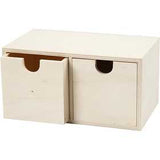 Chest of Drawers, 2 drawers, size 92x177mm, inner size 72x72mm, plywood - 1 pc