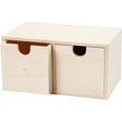 Chest of Drawers, 2 drawers, size 92x177mm, inner size 72x72mm, plywood 