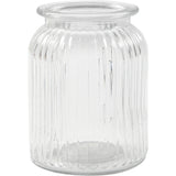 Glass Jar, H: 14,5 cm, D: 11 cm, hole size 7 cm - 6 pcs