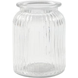 Glass Jar, H: 14,5 cm, D: 11 cm, hole size 7 cm - 6 pcs