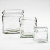 Square Candle Holder, H: 55mm, size 55x55mm - 12 pcs
