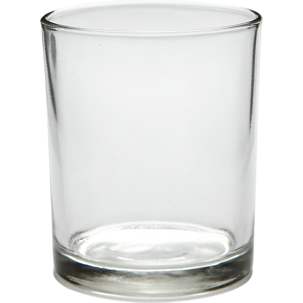 TeaLight holder in glass, H: 8,4 cm, D: 7 cm, 240 ml - 12 pcs