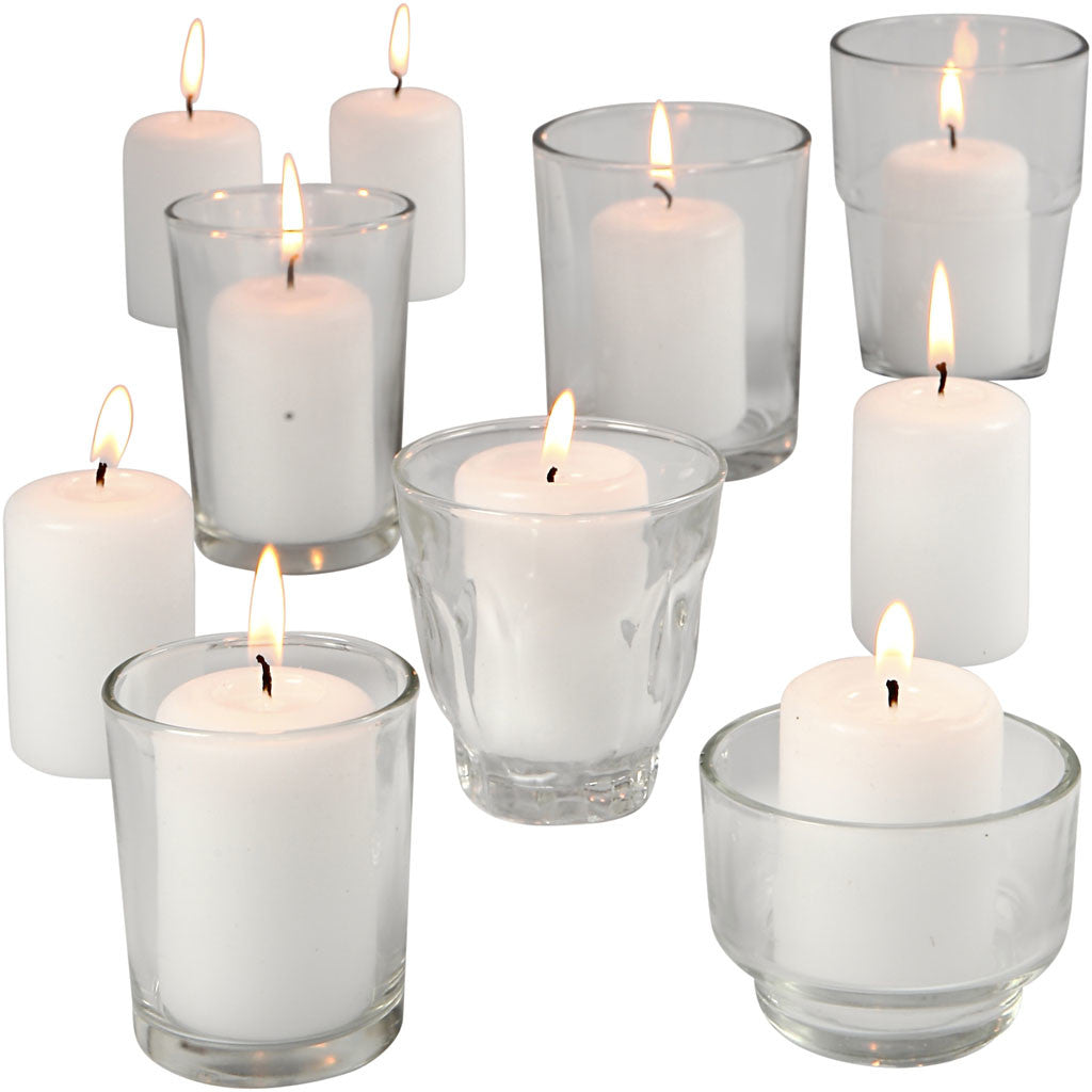 Tea Light Candle Holder, D: 45-73mm, H: 53-92mm - 72 pcs