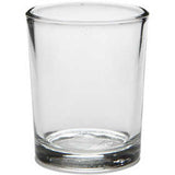 TeaLight holder in glass, H: 6,5 cm, D: 4,5 cm - 4 pcs