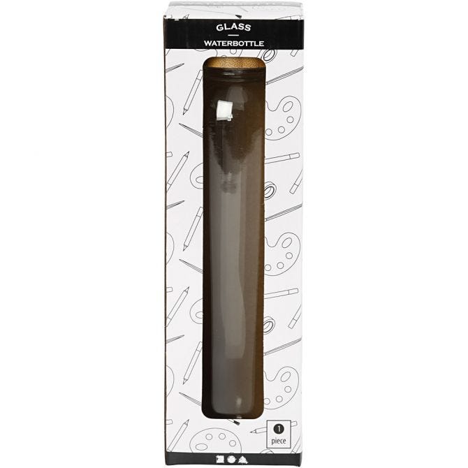 Water bottle, H: 22 cm, Dia. 6,7 cm, 500 ml - 1 pc