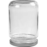 Storage Glass Jar, transparent, H: 11 cm, D: 7,5 cm, 370 ml - 6 pcs