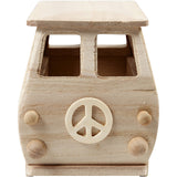 Minibus, size 17x10x13 cm, pine, paulownia - 1 pc
