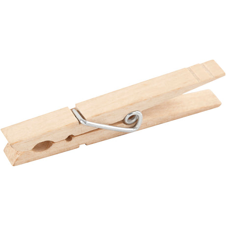 Clothes Pegs, L: 80 mm, W: 10 mm, birch 