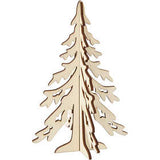 Christmas Tree, H: 20 cm, W: 13 cm, plywood - 1 pc
