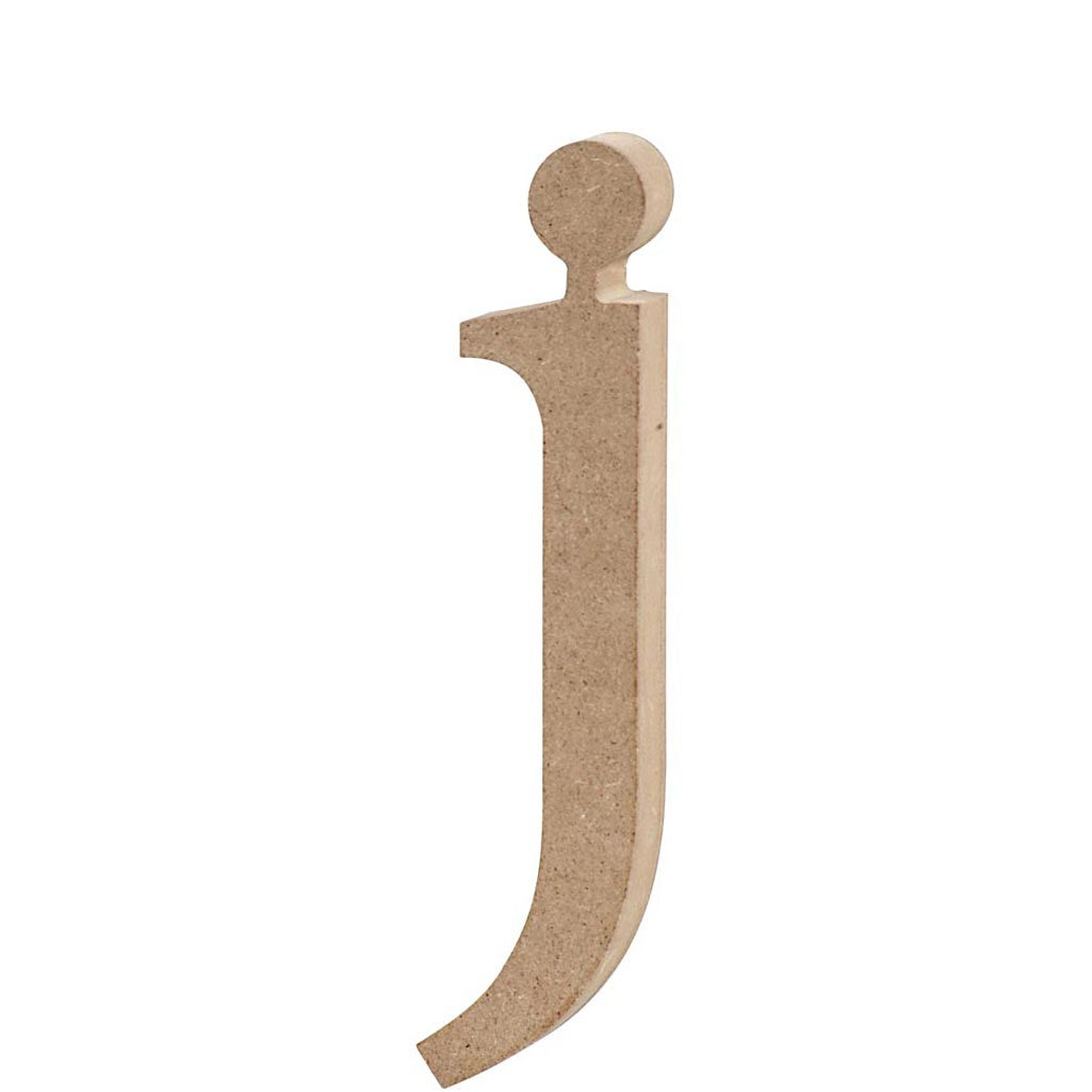 Letter, j, H: 15.5 cm, thickness 2 cm, MDF - 1 pc