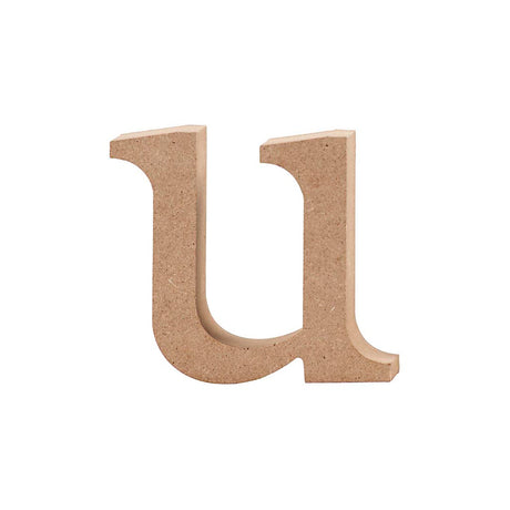Letter, u, H: 8.5 cm, thickness 2 cm, MDF 