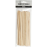 Ice Lolly Sticks, long, thin, L: 19 cm, W: 6 mm, birch - 30 pcs
