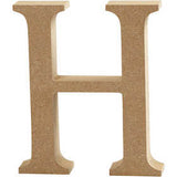 Letter H of MDF 130mm, thickness 2 cm - 1 pc