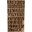 Wooden Letter Numbers and Symbols, including free wooden display, H: 13 cm, thickness 2 cm, MDF 